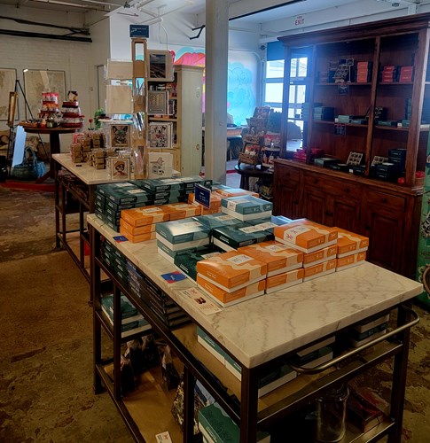 Bixbys Chocolate shop in Rockland, view of merchandise